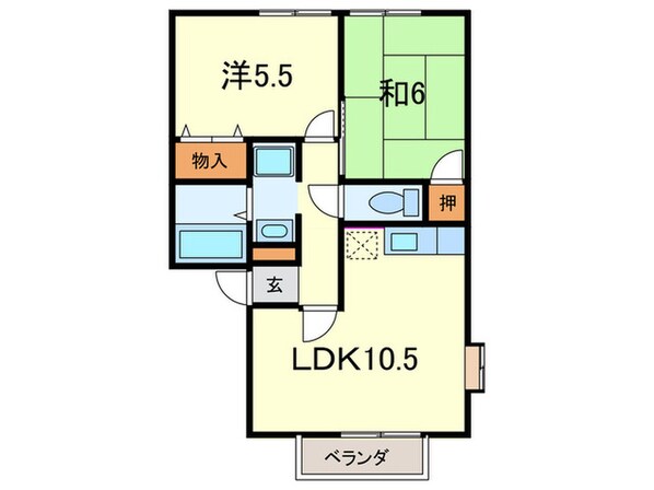 アネシス愛宕山２の物件間取画像